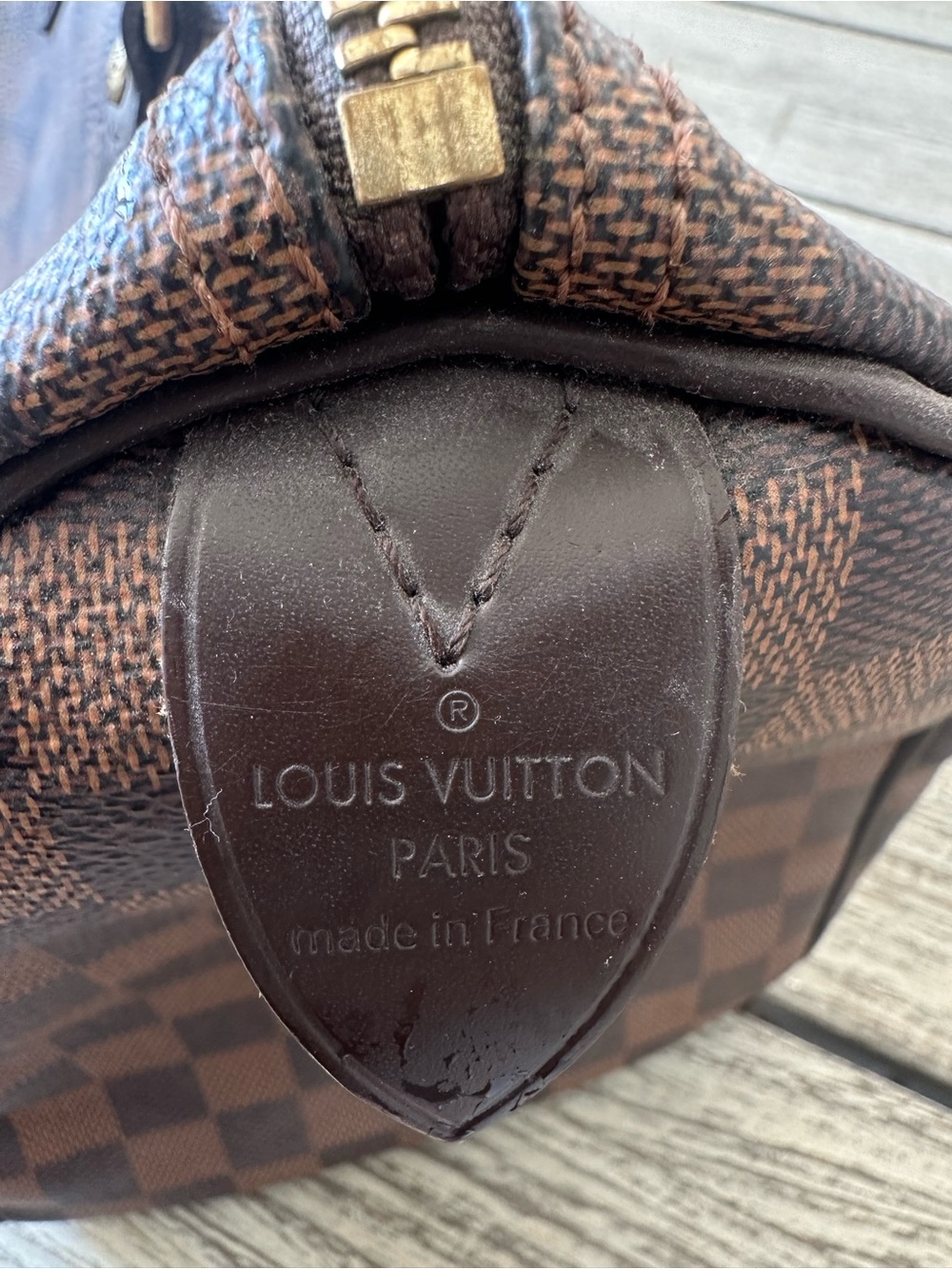 REPOSTED Authentic Louis Vuitton Brown Damier Ebene Speedy 30 Top Handle Handbag - Picture 9 of 16